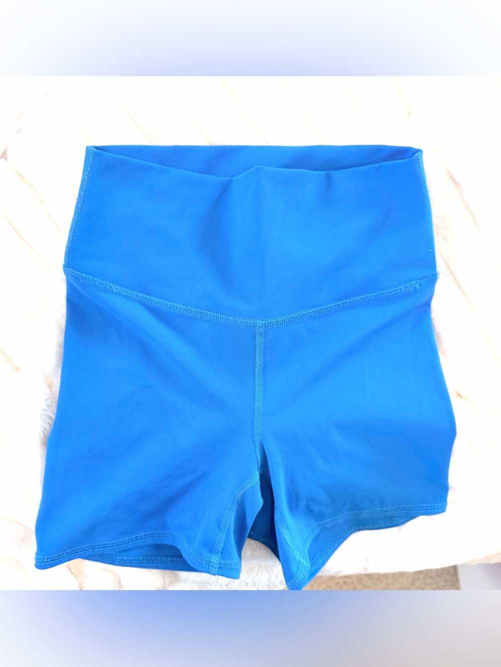 High-Waist Women’s Athletic Shorts - Blue